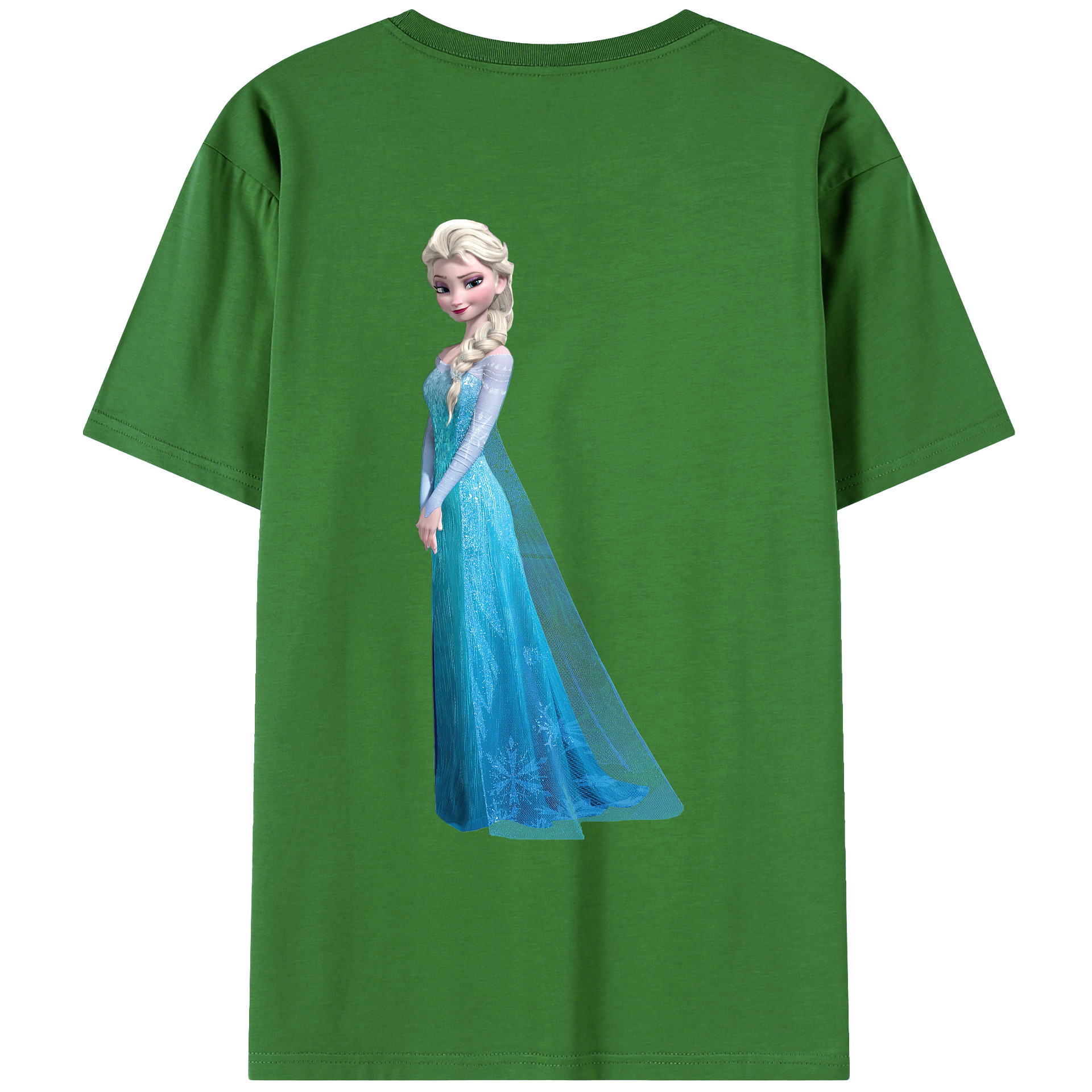 （画像用） アナと雪の女王 アンナ エルサ Frozen Anna Elsa レディース半袖Tシャツ(バックプリント)
